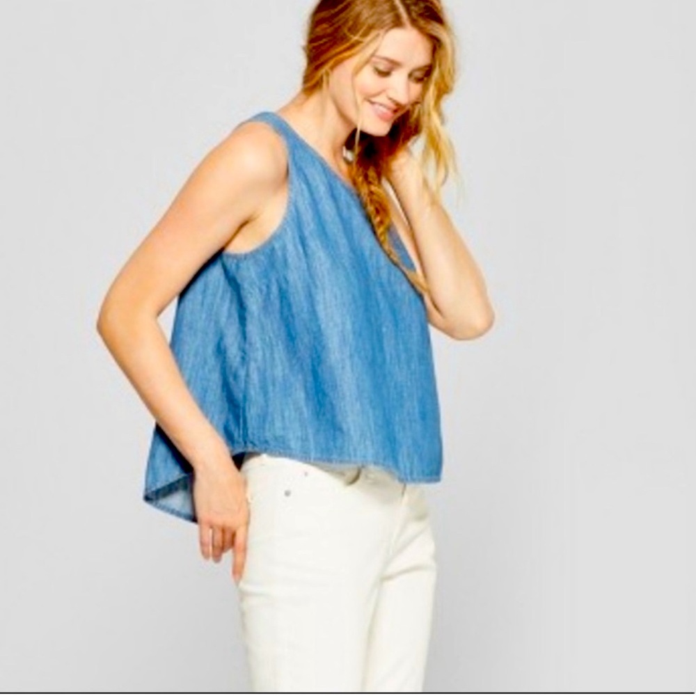 Universal Thread Light Blue Denim Tank Top